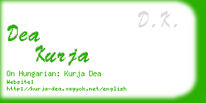 dea kurja business card